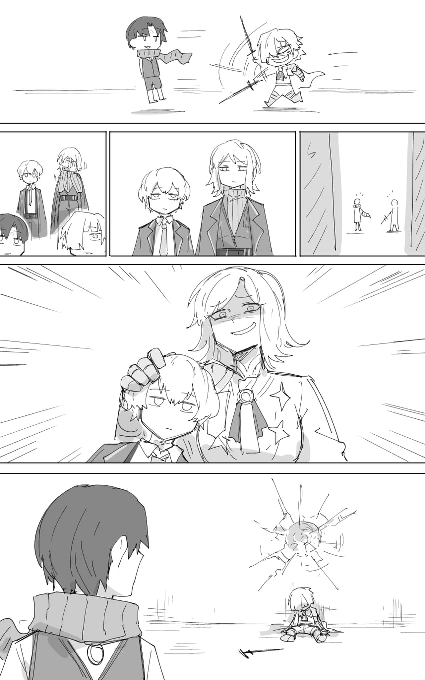 faust, sinclair, kromer, and demian (project moon and 1 more) drawn by kankan33333