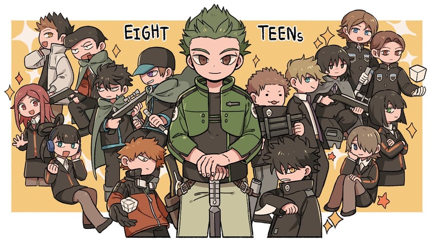 inukai sumiharu, mizukami satoshi, kunichika yuu, arafune tetsuji, hatohara mirai, and 11 more (world trigger) drawn by nana_0253