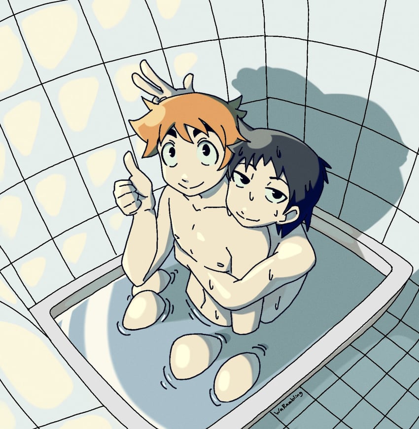 scott pilgrim and wallace wells (scott pilgrim) drawn by warambling