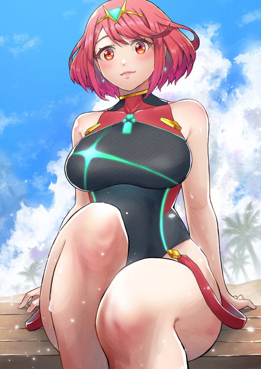 pyra (xenoblade chronicles and 1 more) drawn by you_nf