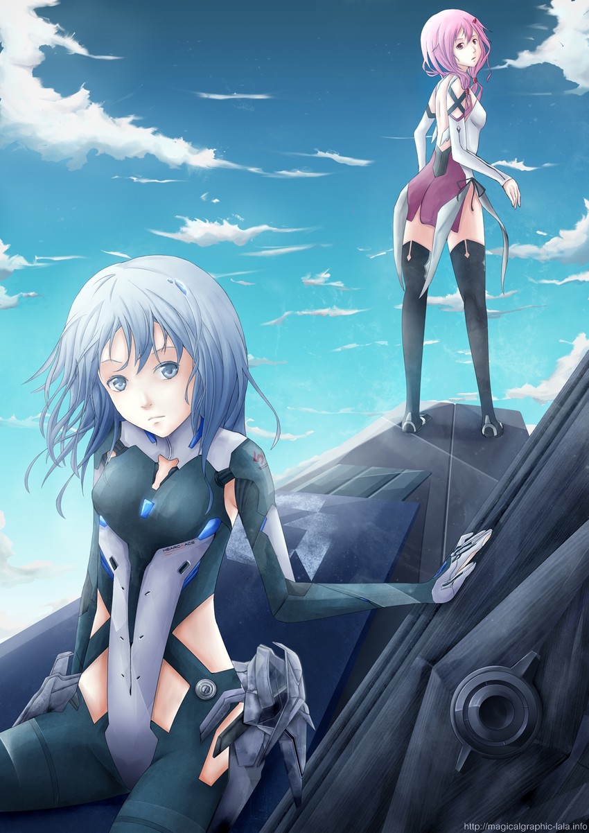 yuzuriha inori and lacia (guilty crown and 1 more) drawn by alkia