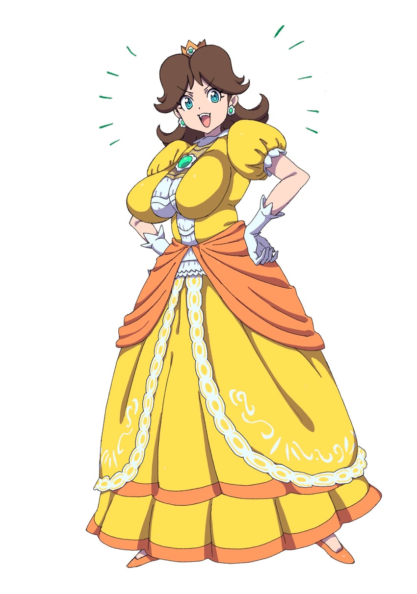 princess daisy (mario and 1 more) drawn by powerhamuhamu