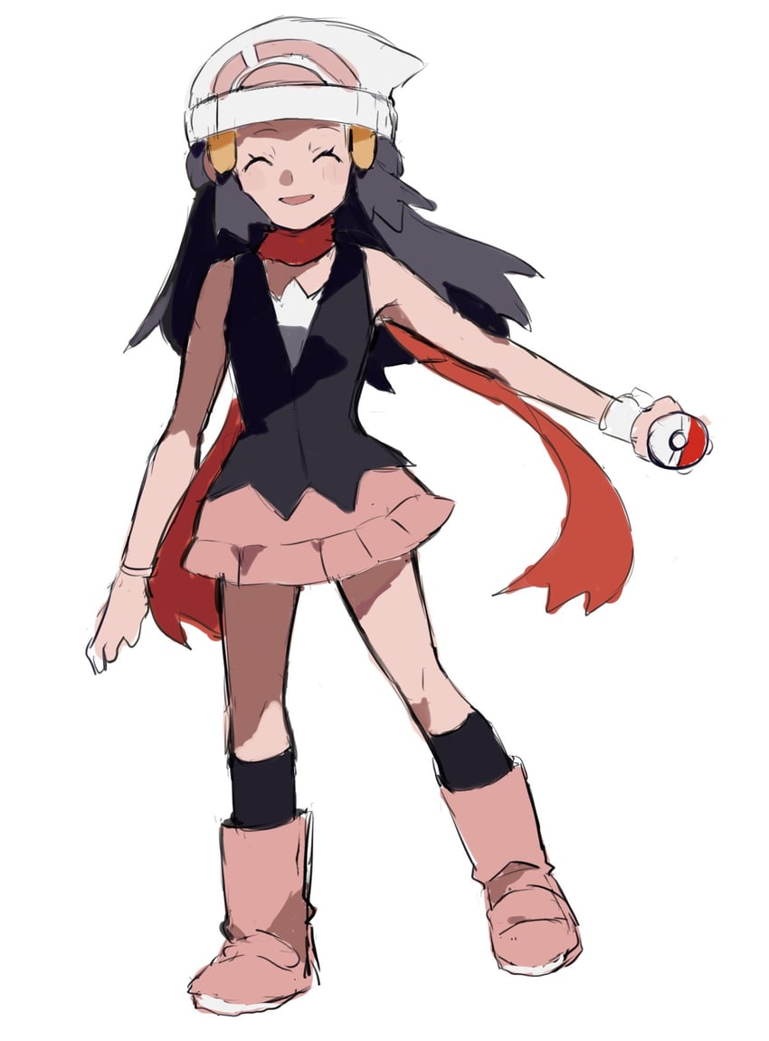 dawn (pokemon and 1 more) drawn by shichibee_(stm_mimi)