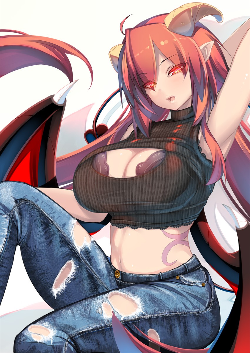 astaroth (mon-musu quest! and 1 more) drawn by shiki_(psychedelic_g2)