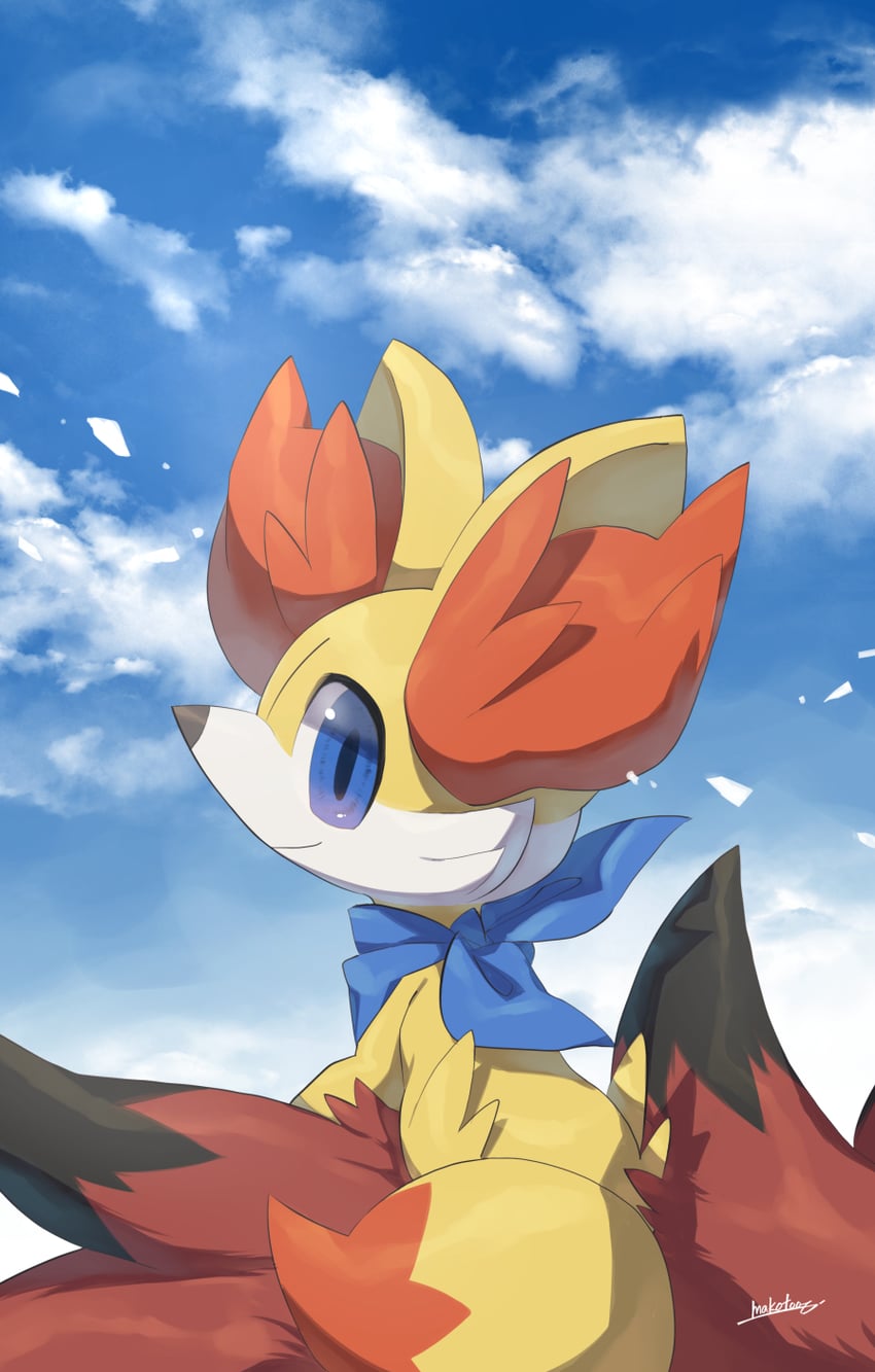 fennekin and zoroark (pokemon and 1 more) drawn by makoto_ikemu