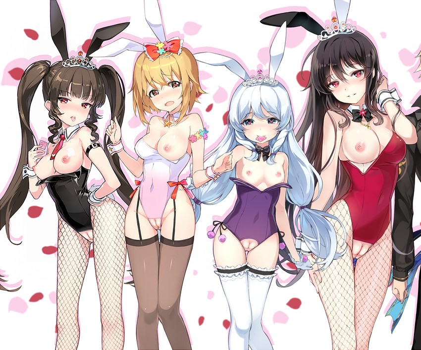 stella unibell, iris yuma, haru estia, and lily bloomerchen (soulworker) drawn by chamchami