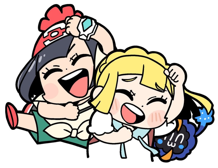 lillie, selene, and cosmog (pokemon and 2 more) drawn by bkub