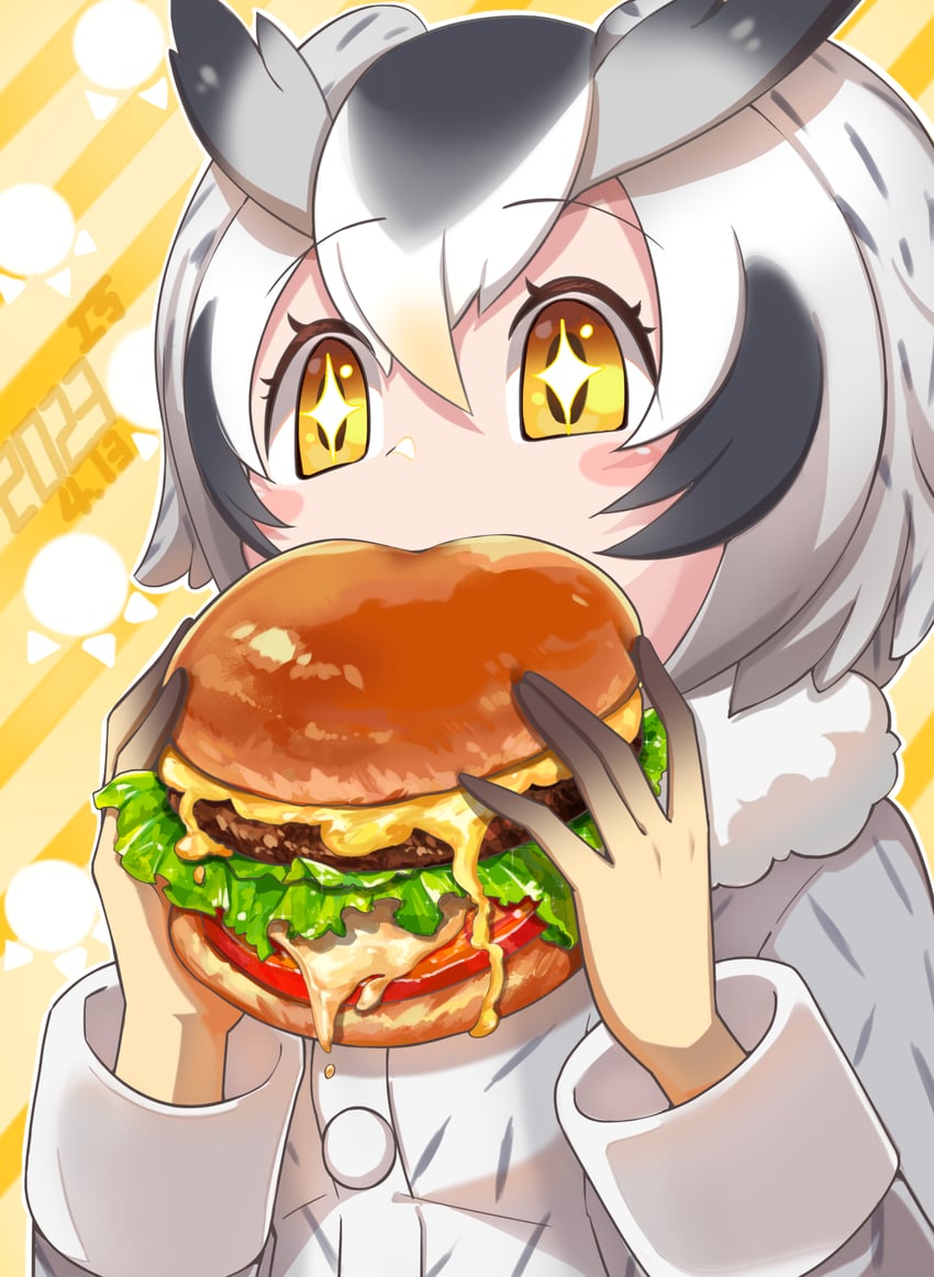 northern white-faced owl (kemono friends) drawn by natuki_takumi