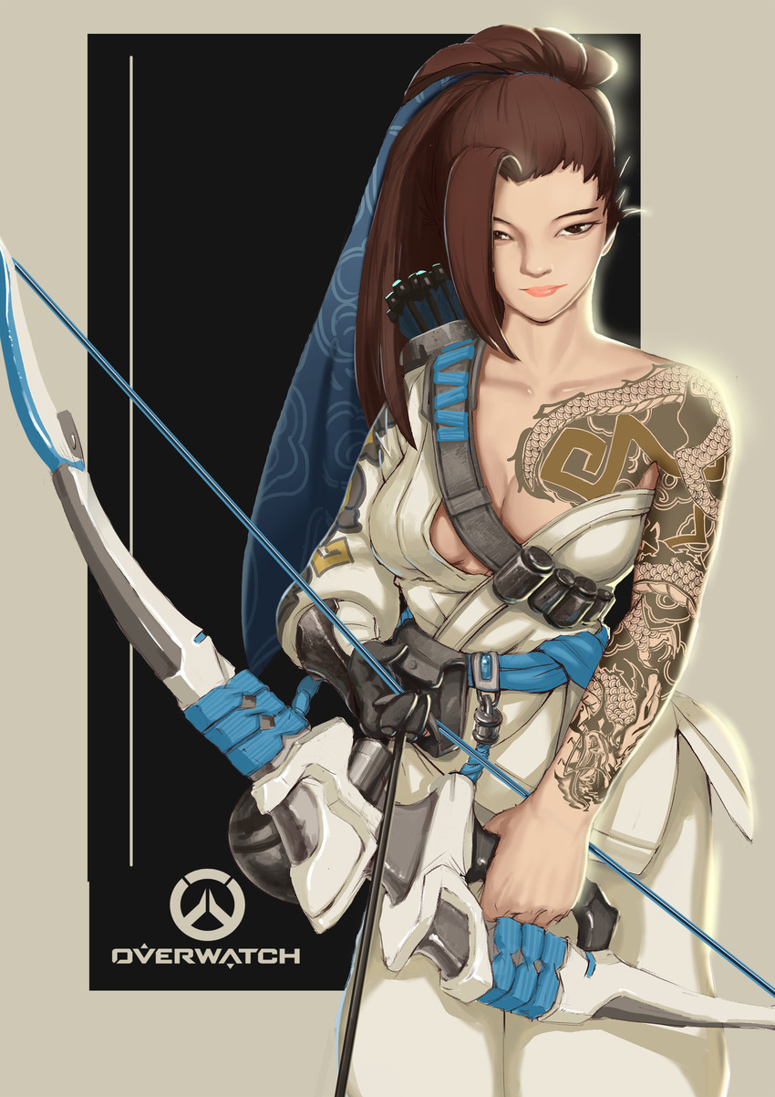 hanzo (overwatch and 1 more) drawn by qi_chi_hongzao