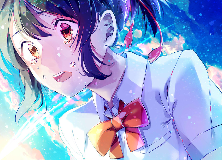 miyamizu mitsuha (kimi no na wa.) drawn by enpitsu_hb