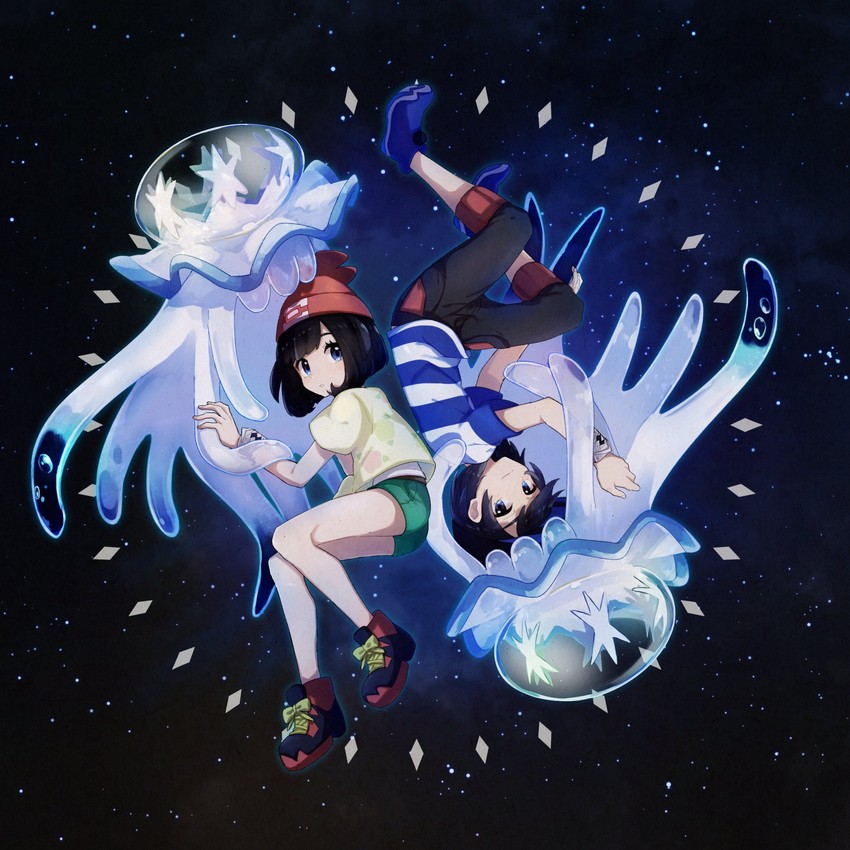 selene, elio, and nihilego (pokemon and 1 more) drawn by miu_(miuuu_721)