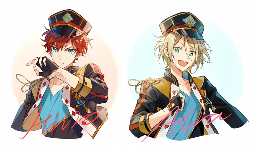 amagi hiiro and shiratori aira (ensemble stars!) drawn by seuga