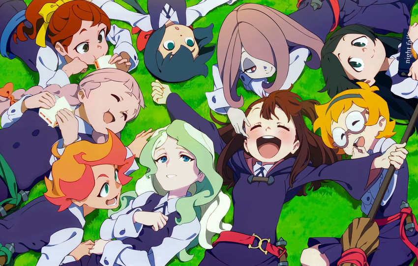 kagari atsuko, diana cavendish, sucy manbavaran, lotte jansson, amanda o'neill, and 4 more (little witch academia)