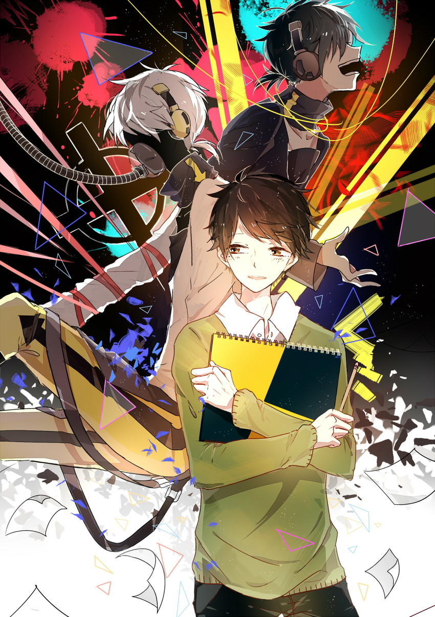 konoha, kokonose haruka, and dark konoha (kagerou project and 1 more) drawn by rmm