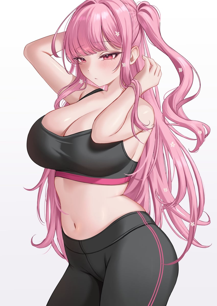 mori calliope (hololive and 1 more) drawn by cotton_noir