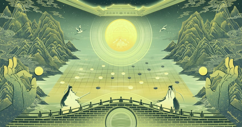xie lian and jun wu (tianguan cifu) drawn by huaepiphany