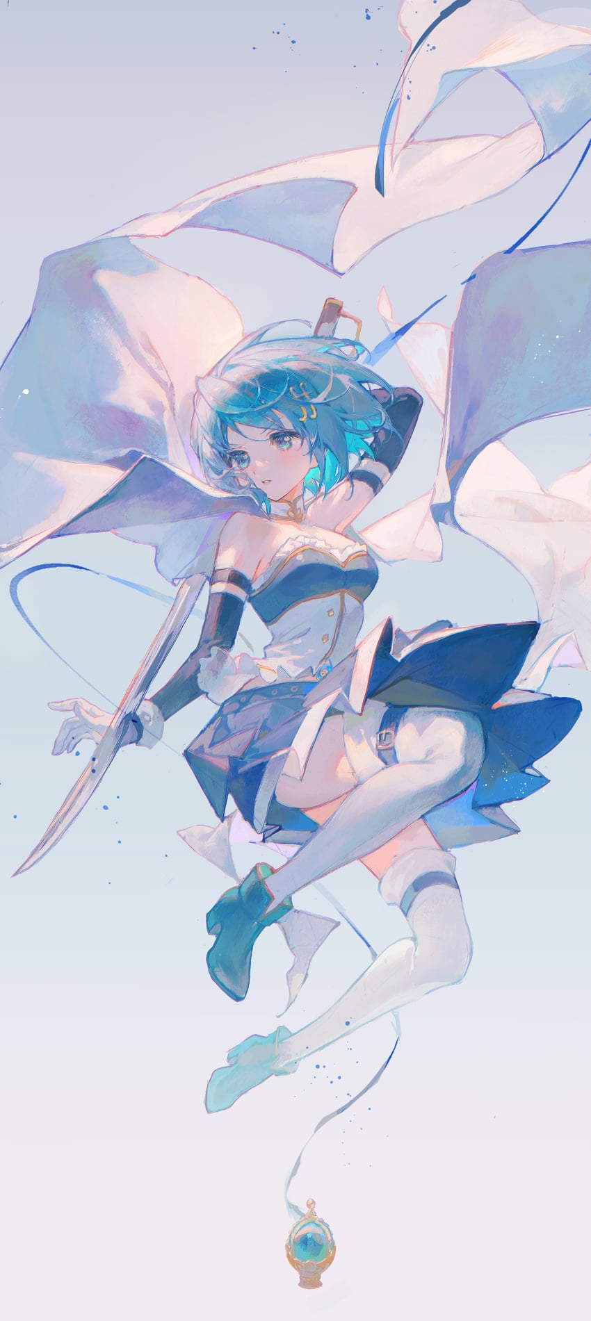 miki sayaka (mahou shoujo madoka magica) drawn by maccha_(mochancc)