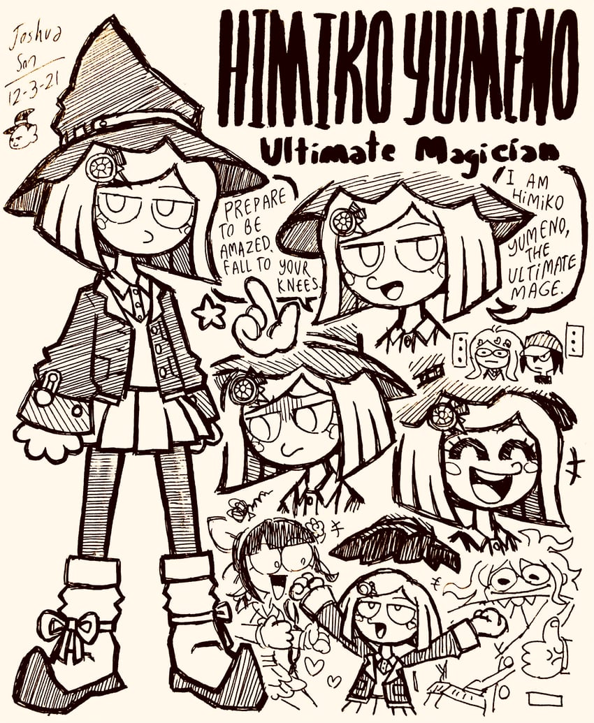 saihara shuichi, akamatsu kaede, yumeno himiko, chabashira tenko, and gokuhara gonta (danganronpa and 1 more) drawn by josh-s26