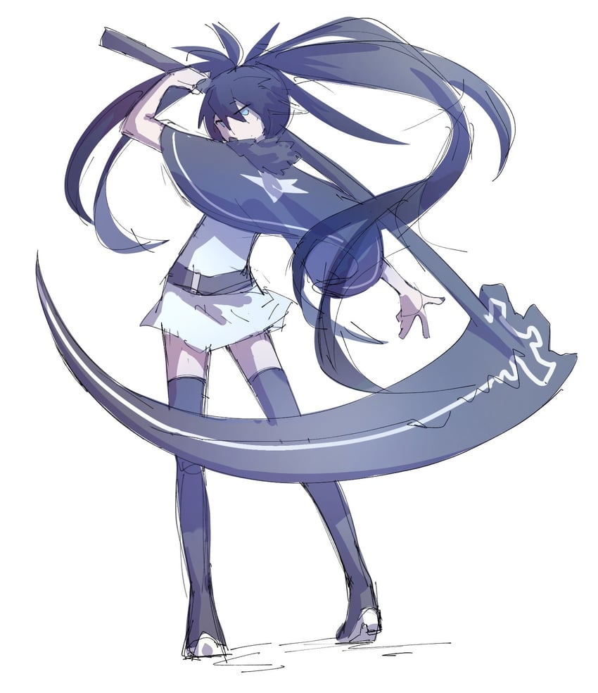 black rock shooter (black rock shooter and 1 more) drawn by mehyuew39