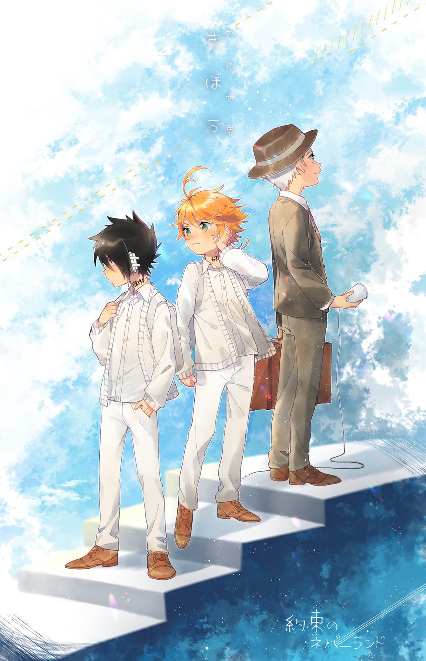 emma, norman, and ray (yakusoku no neverland) drawn by shyh_yue