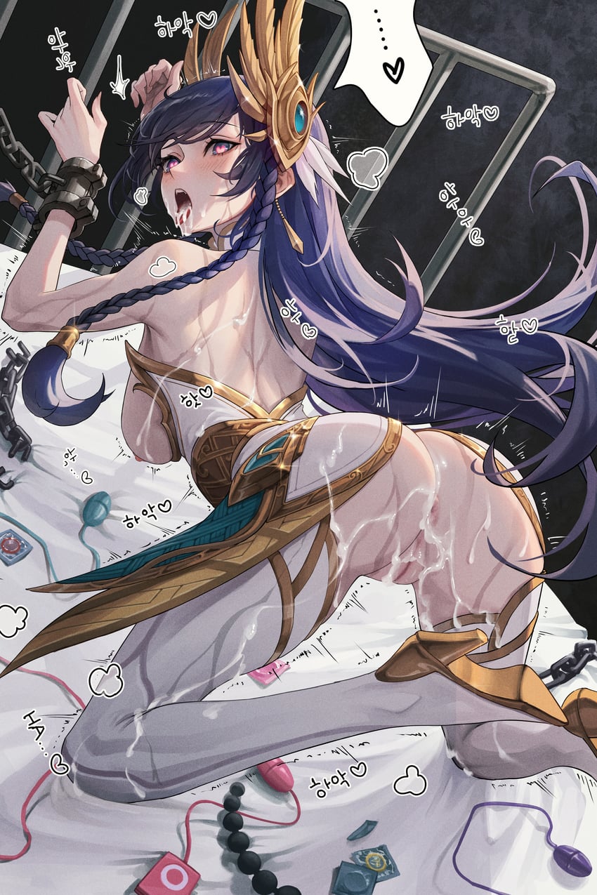 irelia and divine sword irelia (league of legends) drawn by yeonrizee