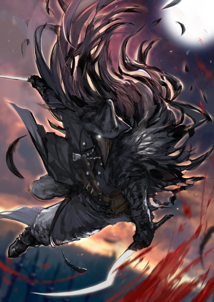 eileen the crow (bloodborne) drawn by nira_(nira_box)