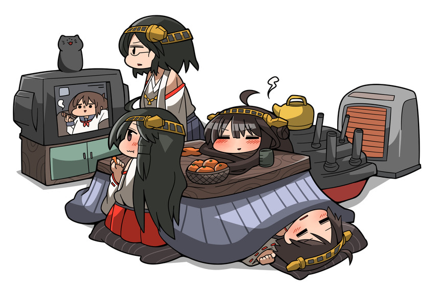 kongou, inazuma, haruna, hiei, kirishima, and 1 more (kantai collection) drawn by kakuzatou_(koruneriusu)