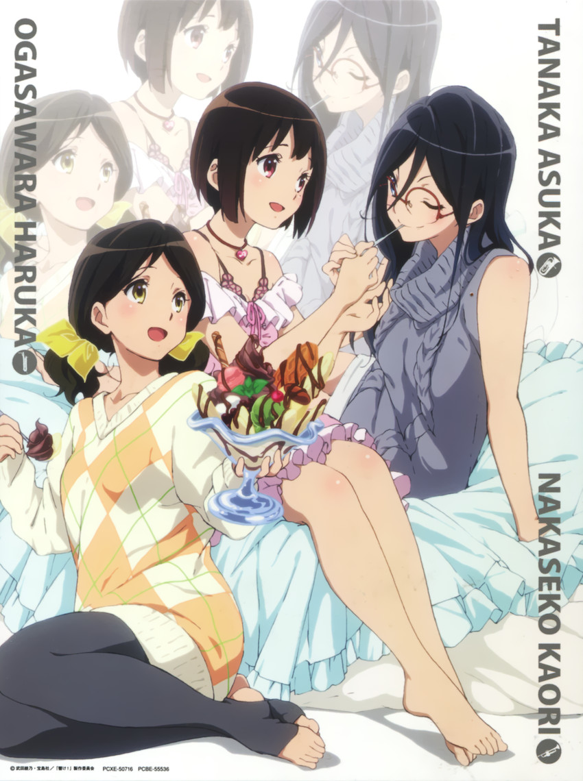 tanaka asuka, nakaseko kaori, and ogasawara haruka (hibike! euphonium) drawn by ikeda_shouko