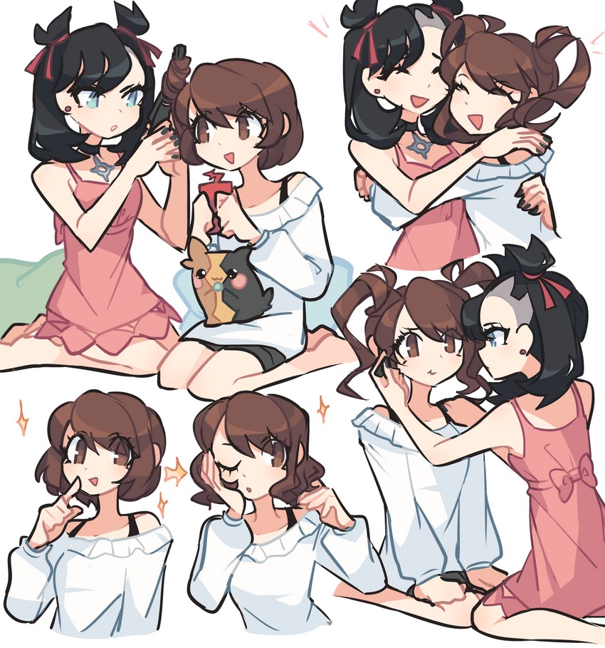 marnie and gloria (pokemon and 1 more) drawn by charamells