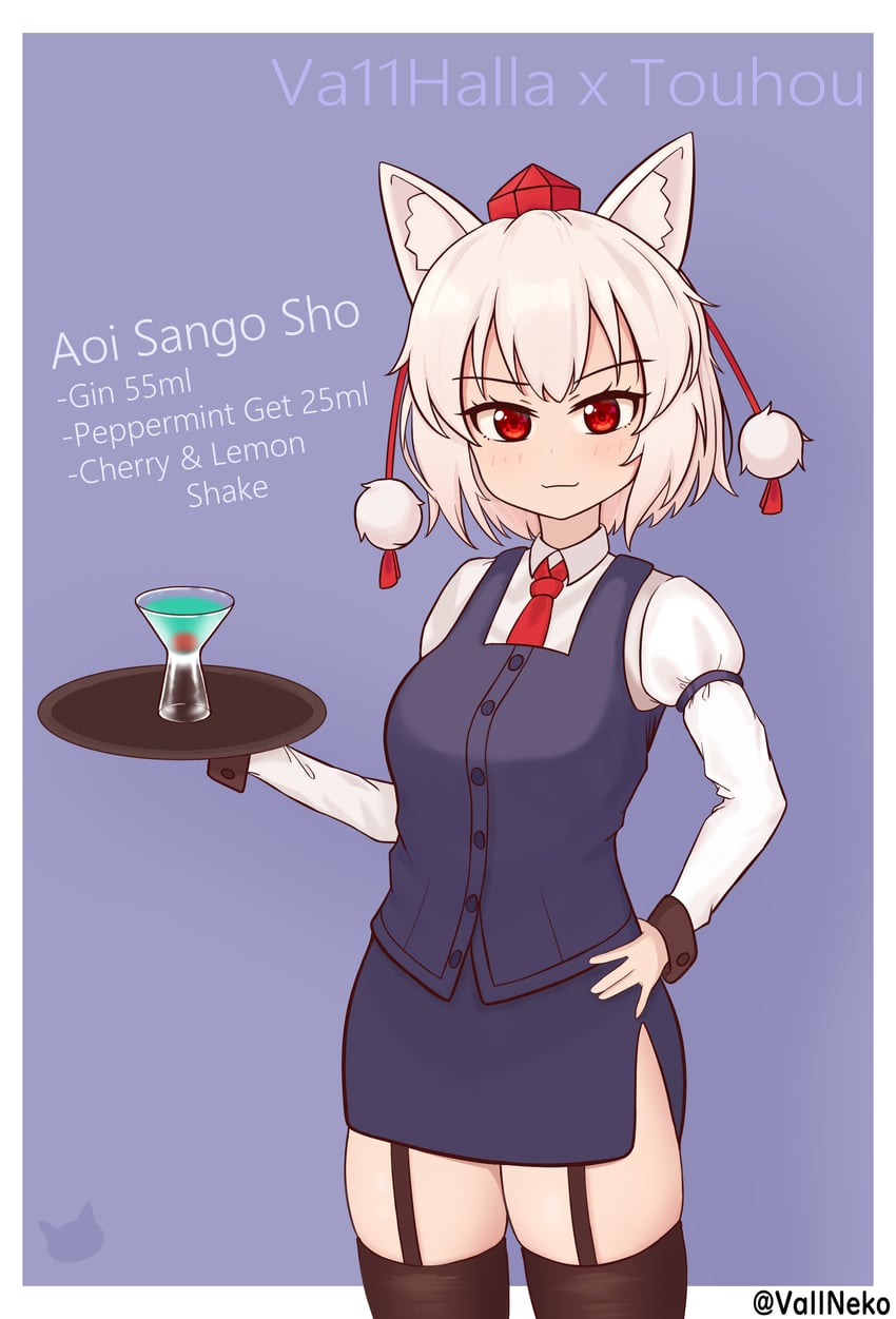 inubashiri momiji and jill stingray (touhou and 1 more) drawn by vallneko