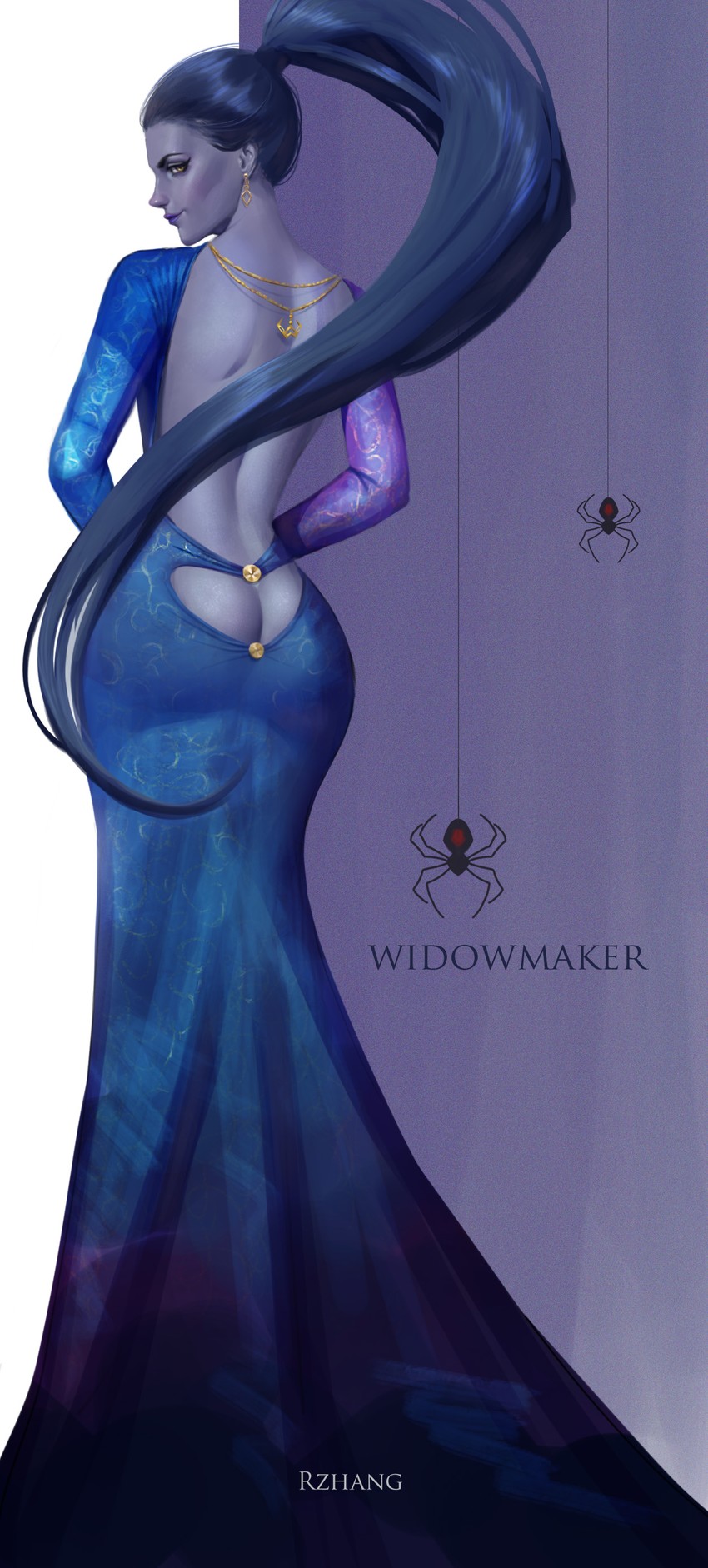 widowmaker (overwatch and 1 more) drawn by zhang_rui