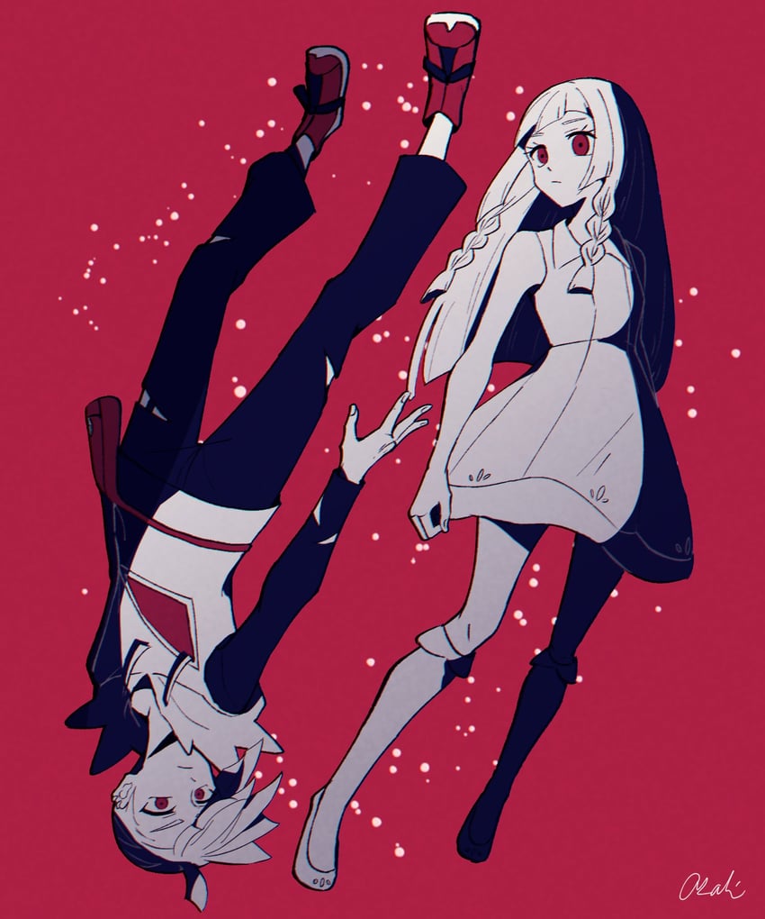 lillie and gladion (pokemon and 1 more) drawn by tere_asahi