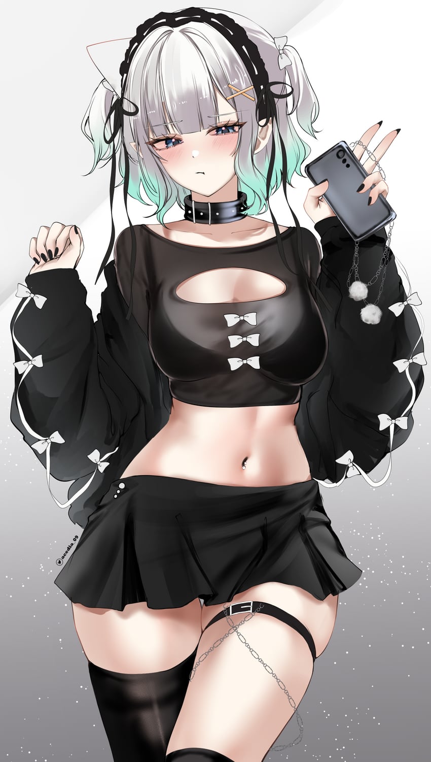 mint fantome (indie virtual youtuber) drawn by acedia