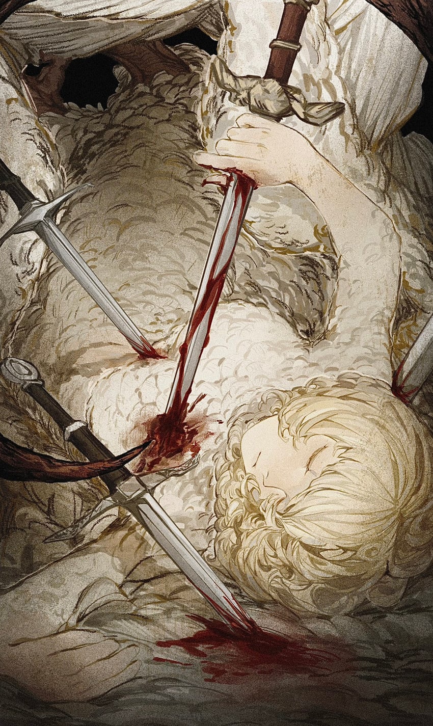 falin touden and kensuke (dungeon meshi) drawn by blue_let11