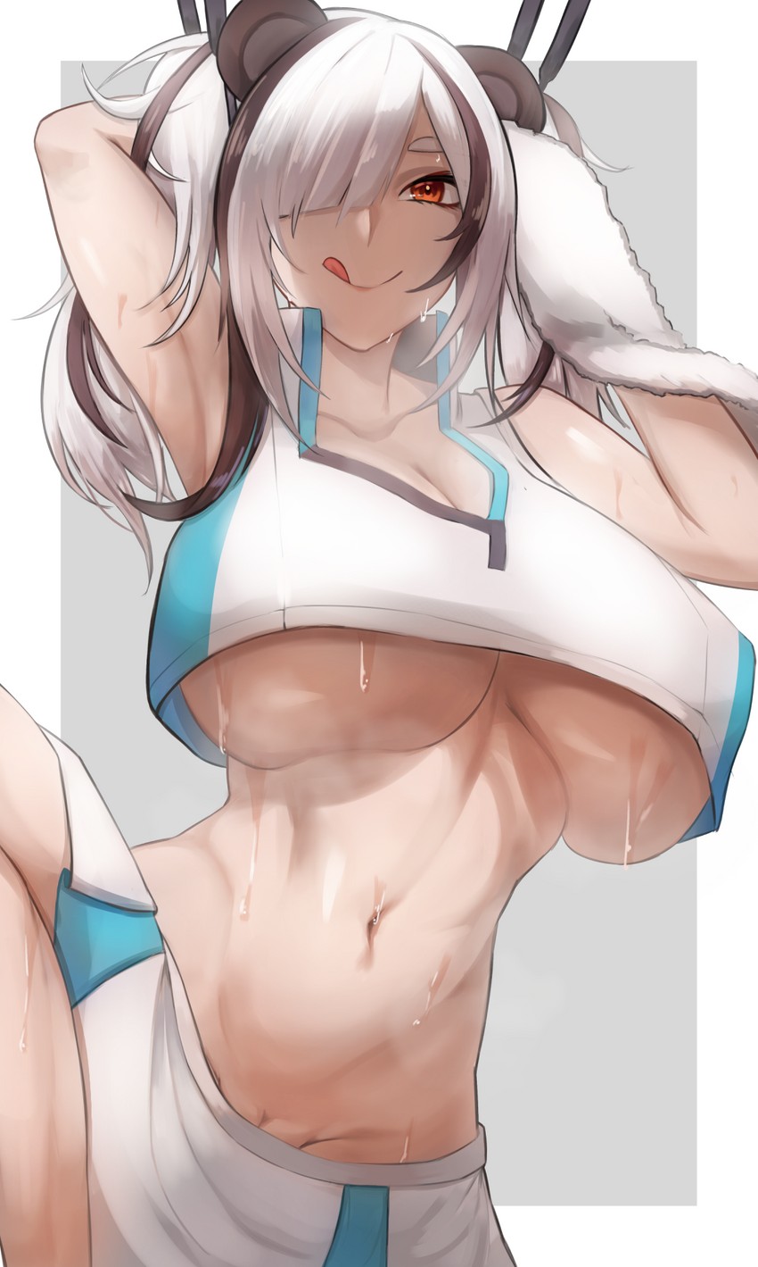 bremerton and feater (arknights and 1 more) drawn by satou_rin_(gobugabuge)