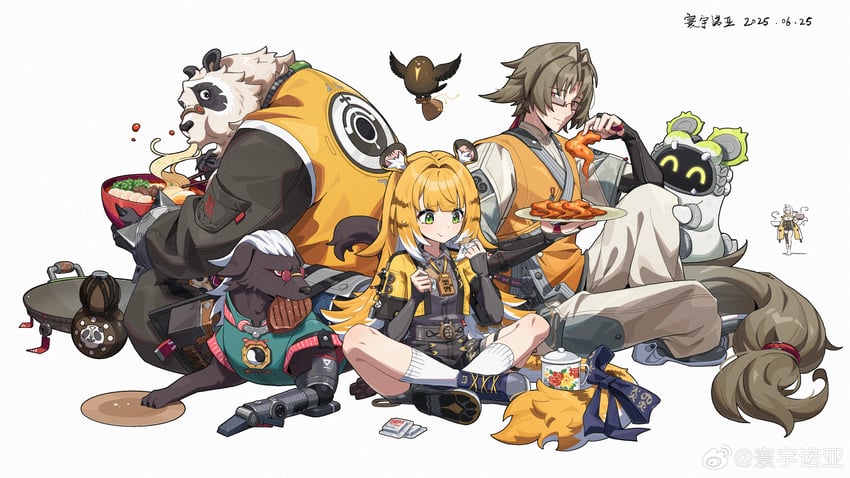 yixuan, ju fufu, pan yinhu, ye shiyuan, belion, and 1 more (zenless zone zero) drawn by hyny