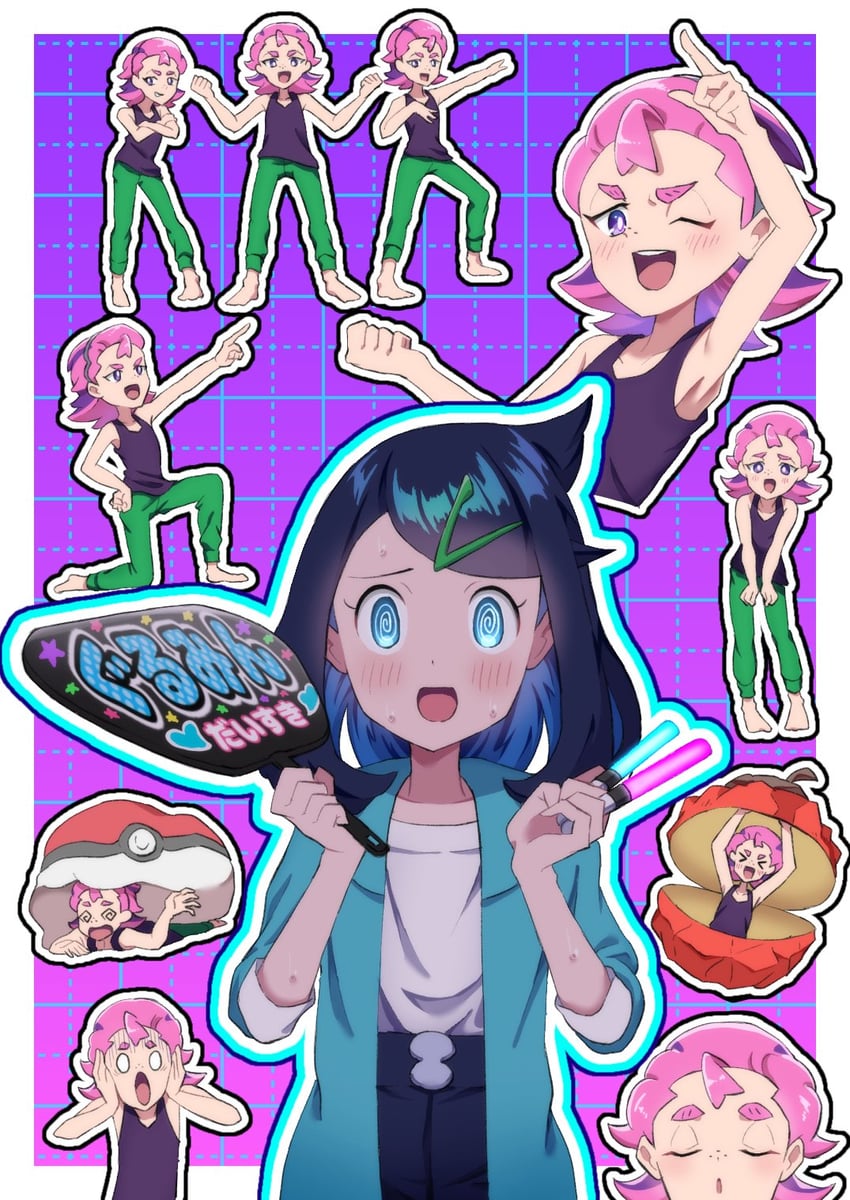 liko and dot (pokemon and 1 more) drawn by nihiro_(erxun11)