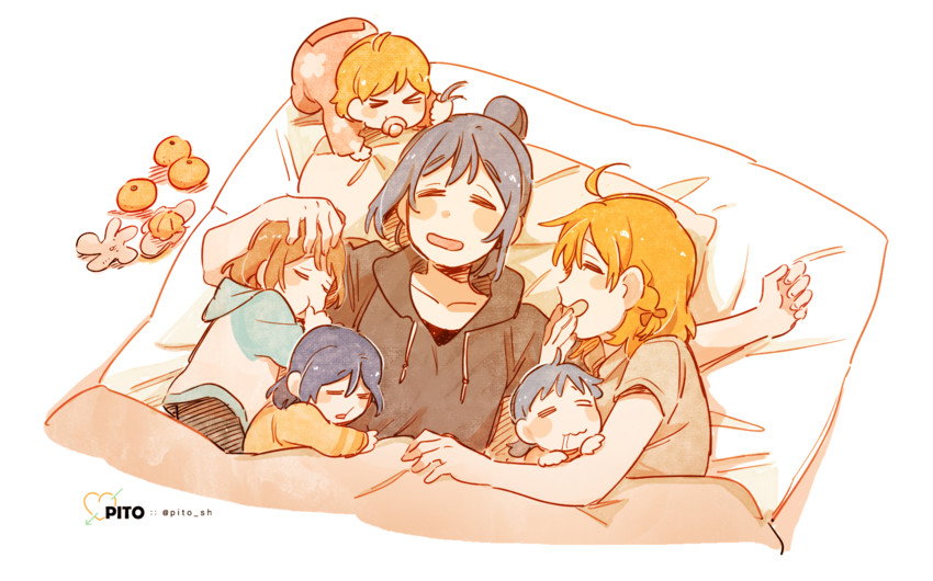 takami chika and matsuura kanan (love live! and 1 more) drawn by pito_(sh02327)