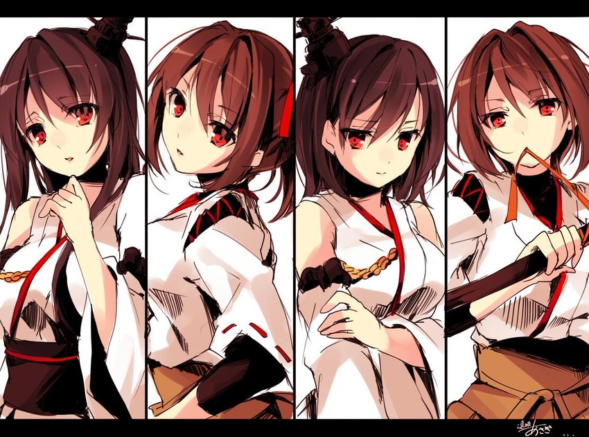 yamashiro, fusou, hyuuga, and ise (kantai collection) drawn by toosaka_asagi