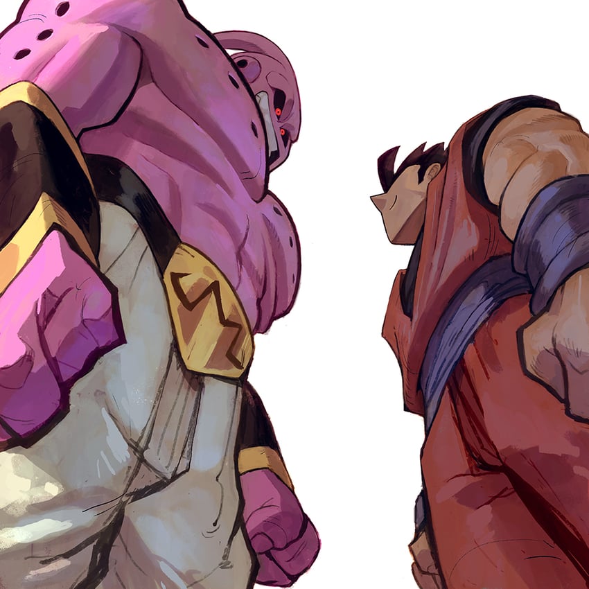 son gohan, majin buu, and super buu (dragon ball and 1 more) drawn by garrett_hanna