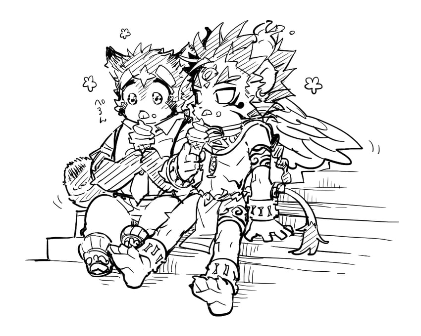zhurong and sphinx (tokyo afterschool summoners) drawn by kensan_(isizakirie)