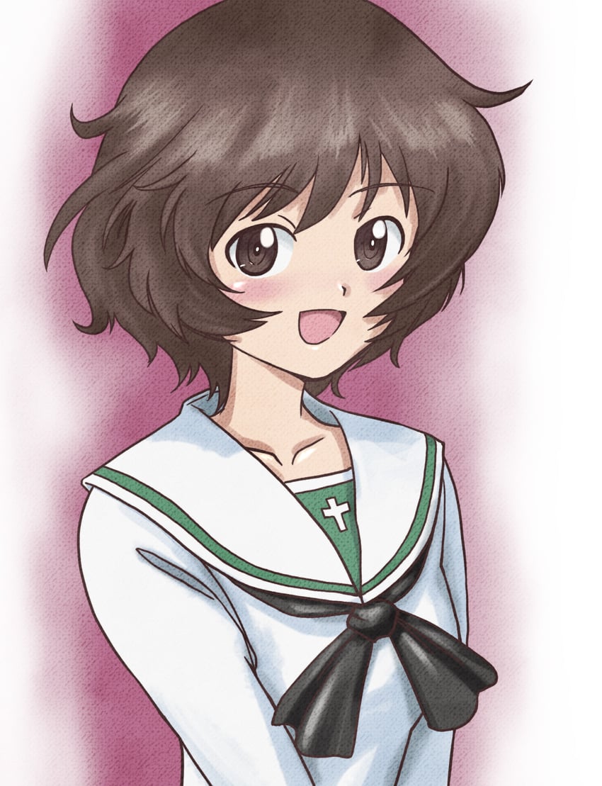 akiyama yukari (girls und panzer) drawn by tama-san_daioh
