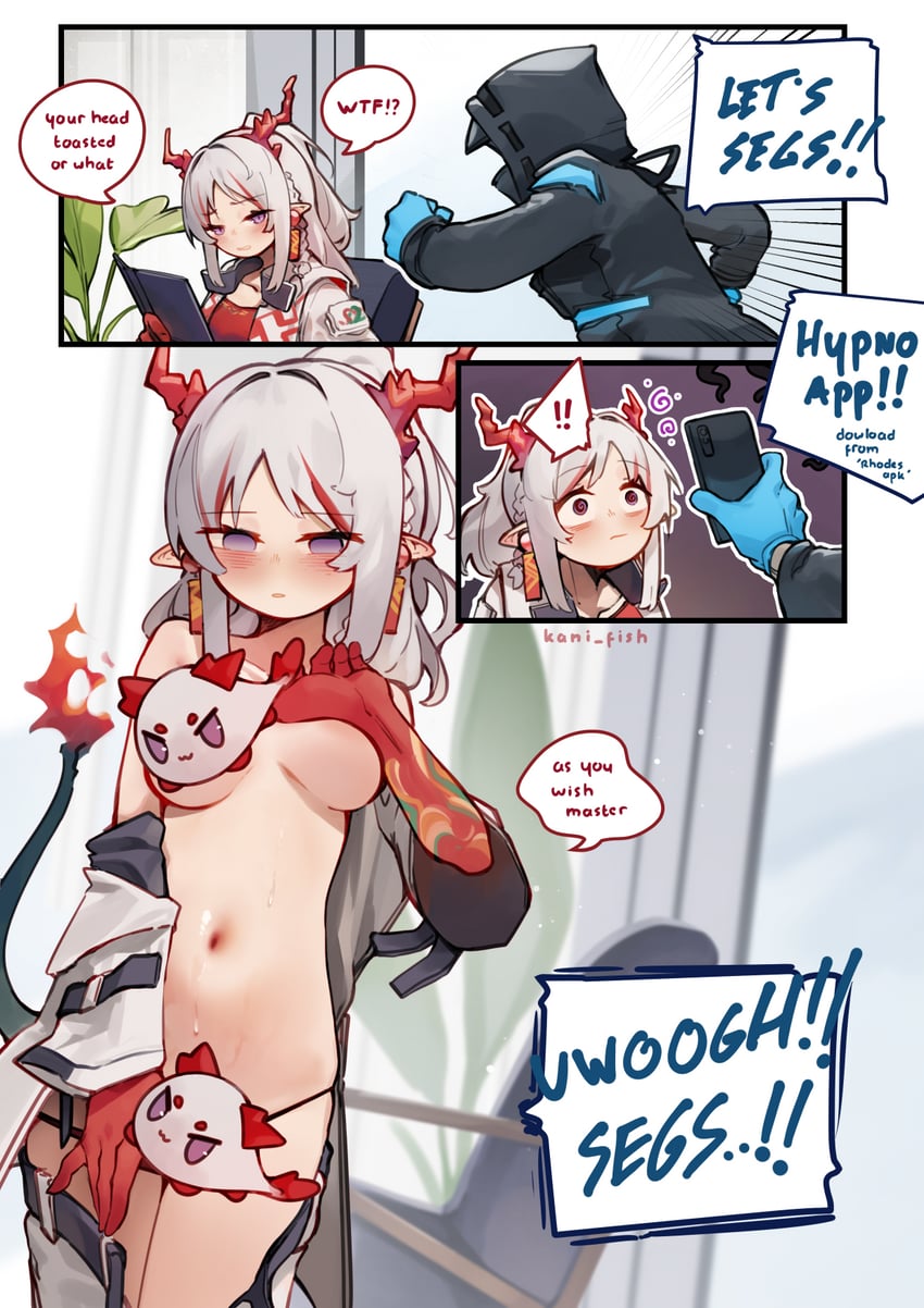doctor, nian, and male doctor (arknights) drawn by kani_fish