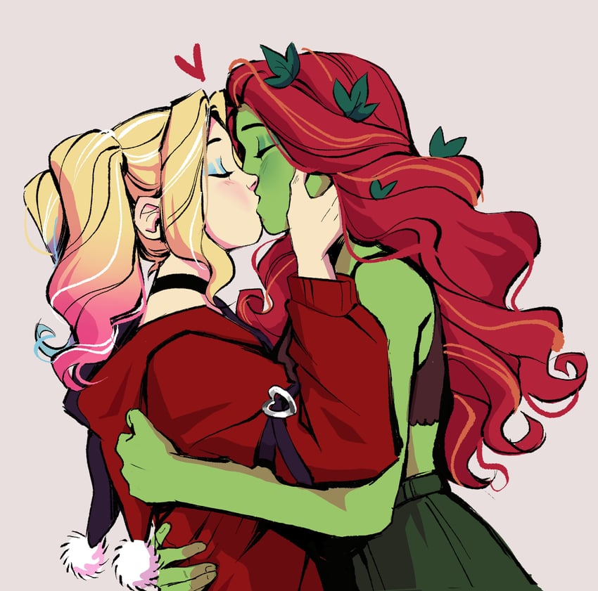 harley quinn and poison ivy (dc comics and 2 more) drawn by lumieluna