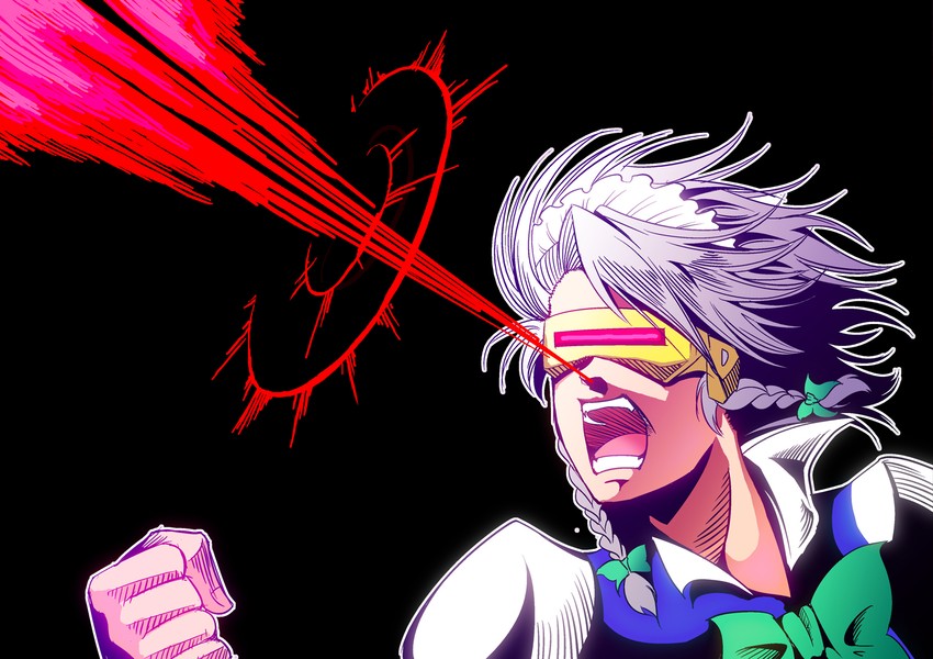izayoi sakuya and cyclops (touhou and 2 more) drawn by warugaki_(sk-ii)