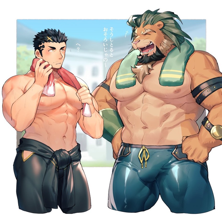 zabaniyya and arsalan (tokyo afterschool summoners) drawn by hozu_(hozumi)