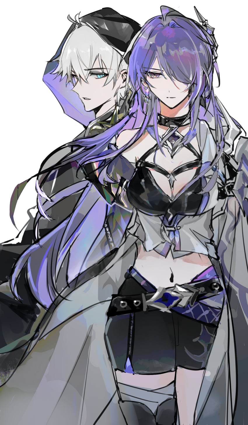 acheron and phainon (honkai and 1 more) drawn by qieazhibingjiling
