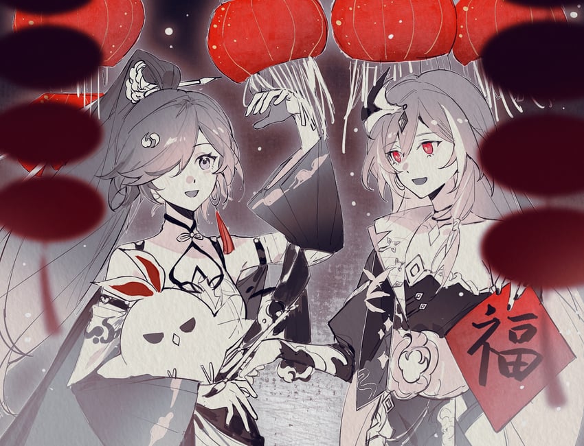 fu hua, herrscher of sentience, and jingwei (honkai and 1 more) drawn by xinjinjumin4167464