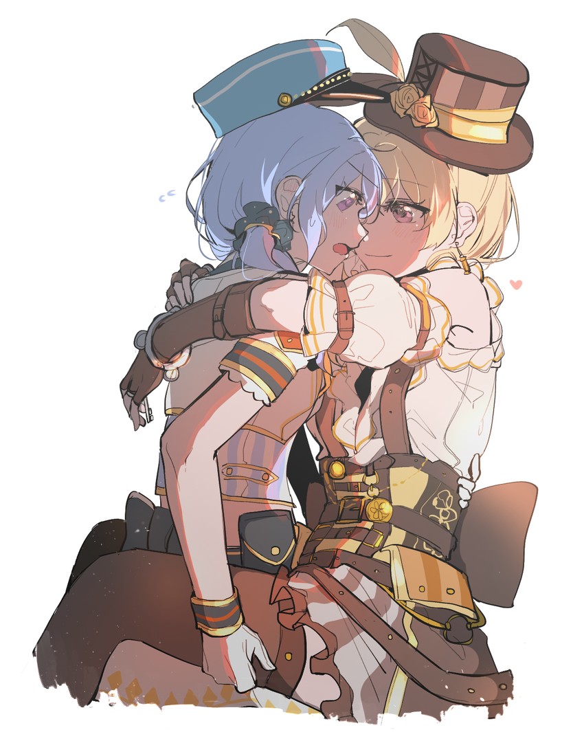 matsubara kanon and shirasagi chisato (bang dream!) drawn by kyudoli