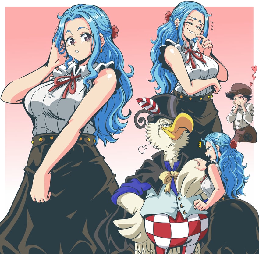 nefertari vivi and morgans (one piece) drawn by lewdamone